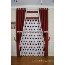 polkadot pattern embroidery curtain